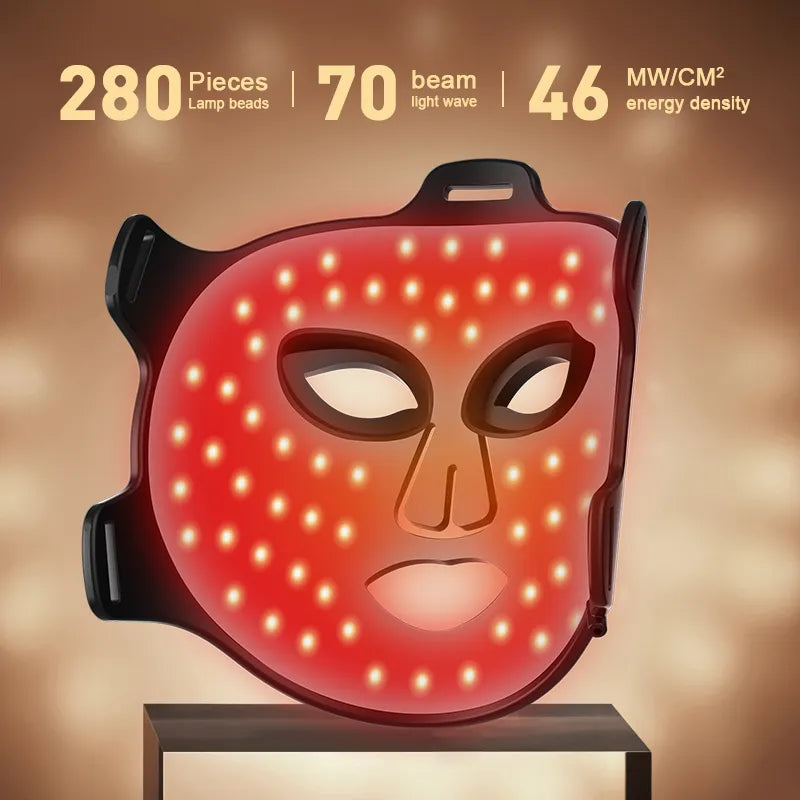 Red LED Infrared Anti-Aging Mask with 4-Color LED Therapy-4
